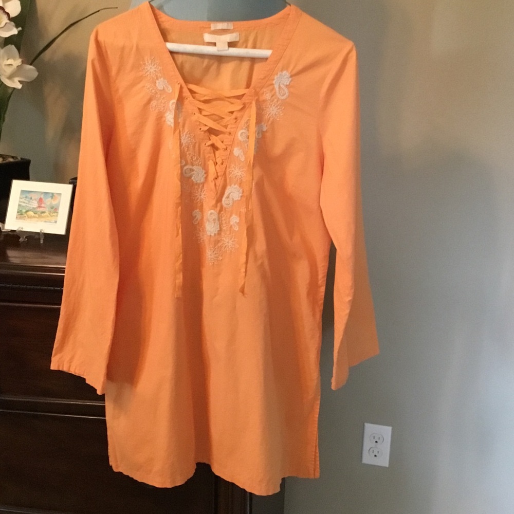 Old Navy Orange Lace-Up Tunic